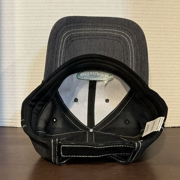 DELTAPINE Cotton Seed Farmer Trucker Hat Cap Gray Black Adjustable Xtendflex - Picture 12 of 13